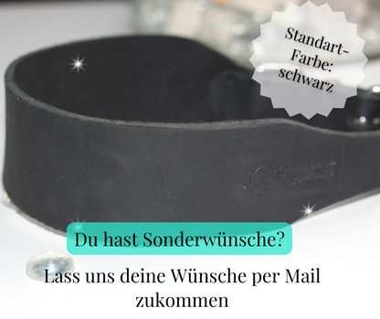 Hundewohl - Breites Fettleder Halsband