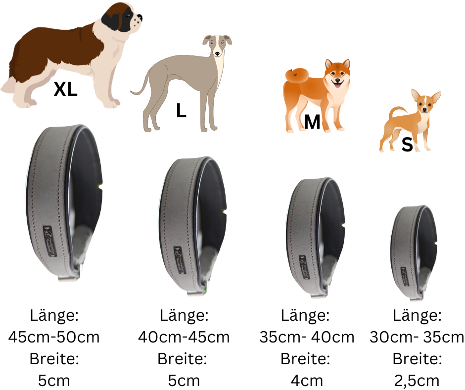 Hundewohl - Fettleder Halsband mit Nappaleder